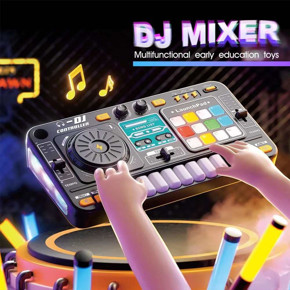 Children Simulation Multifunctional DJ Mixer Controller DJ Player Built7605