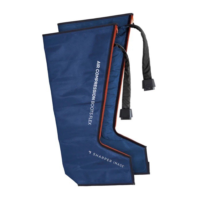 Sharper Image Air Compression Boots Flex Leg Recovery System Small/Medium Blue