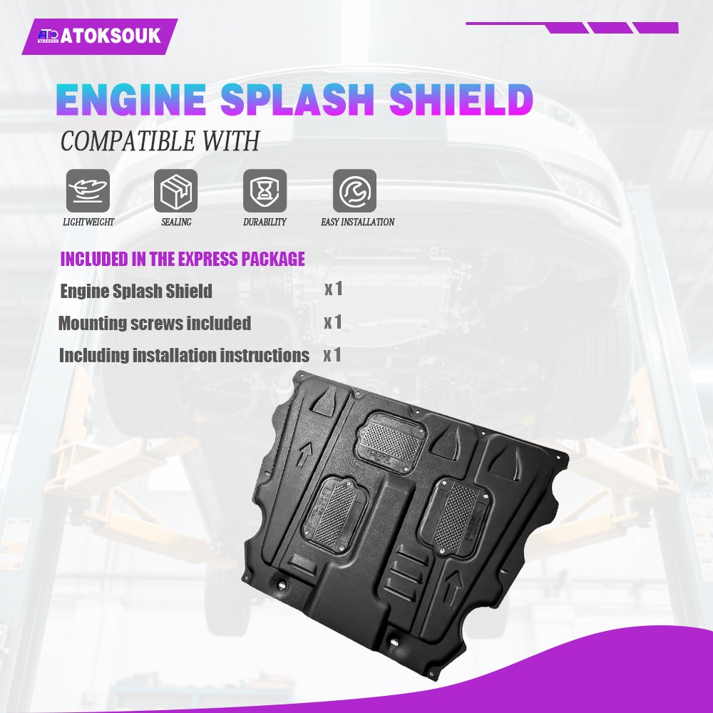 Front Skid Plate For Lincoln Continental 2017-20 Underbody Engine Splash Shield