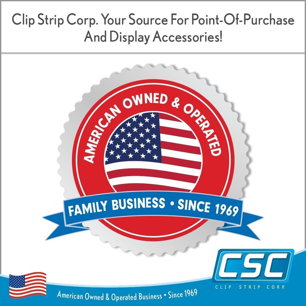 Clear Adjustable Inventory Control Clips - 300 Pack for Peg Hook Display Control