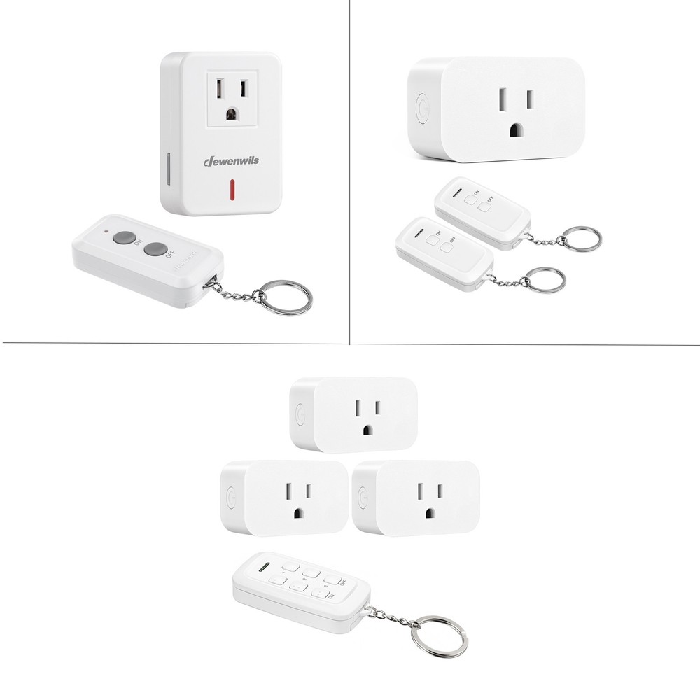 DEWENWILS Indoor Remote Control Outlet, 100ft RF Range, Remote Light Switch Kit
