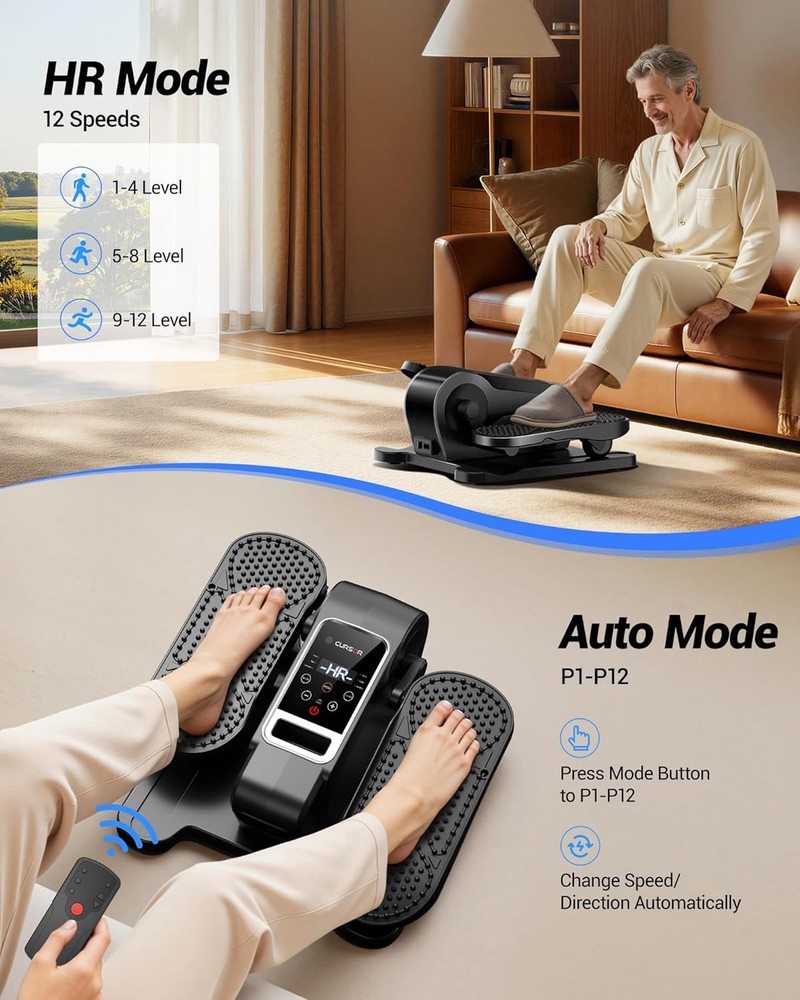 Under Desk Leg Exerciser Elliptical Remote Control