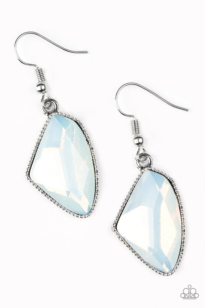 Paparazzi MYSTIC MIST white* earrings
