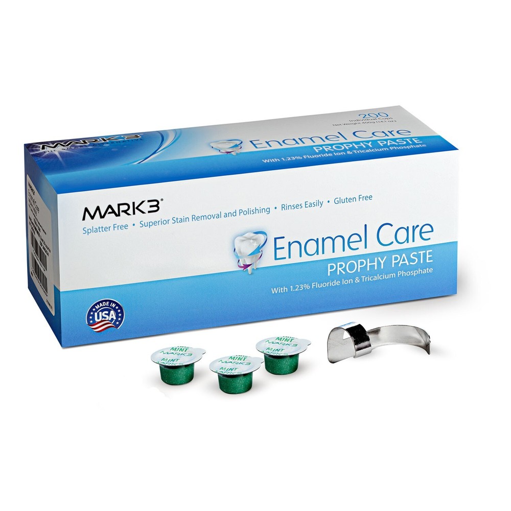 MARK3® Enamel Care Soft Prophy Paste Coarse Mint w/TCP200/bx.