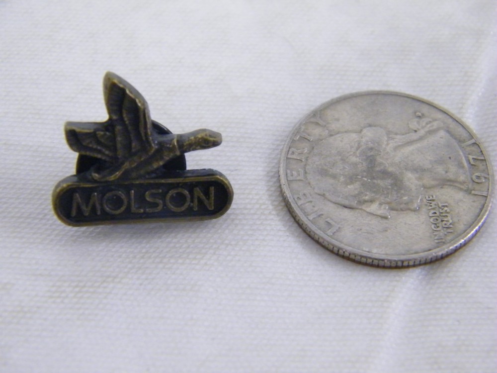 Vintage Molson Beer Advertising Lapel Hat Pin
