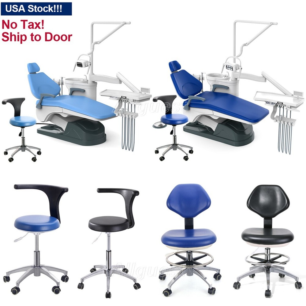Dental Unit Chair DC Motor Computer Controlled Hard Leather/Doctor Stool FDA