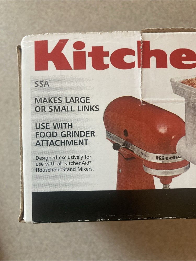 KitchenAid Sausage Stuffer Kit Model SSA Use With Good Grinding Attach