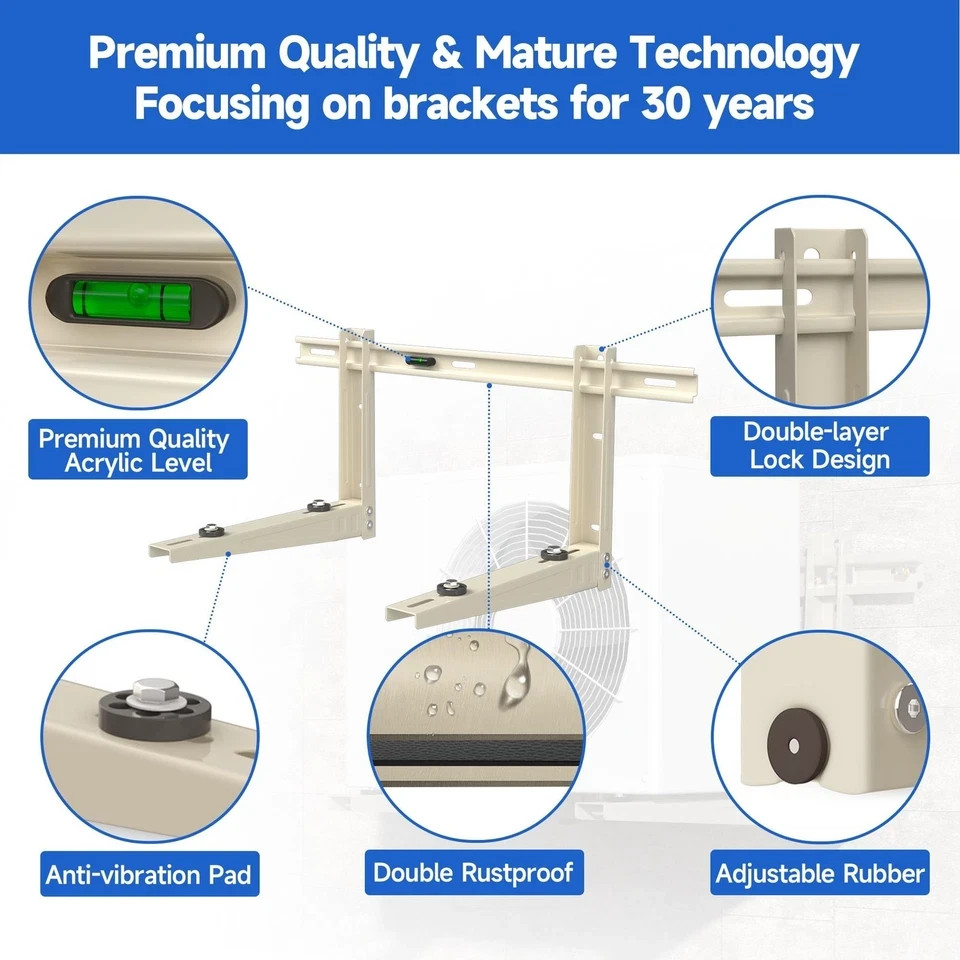 Mini Split Air Conditioner Bracket: Wall Mount for Ductless Mini Split AC/Hea...