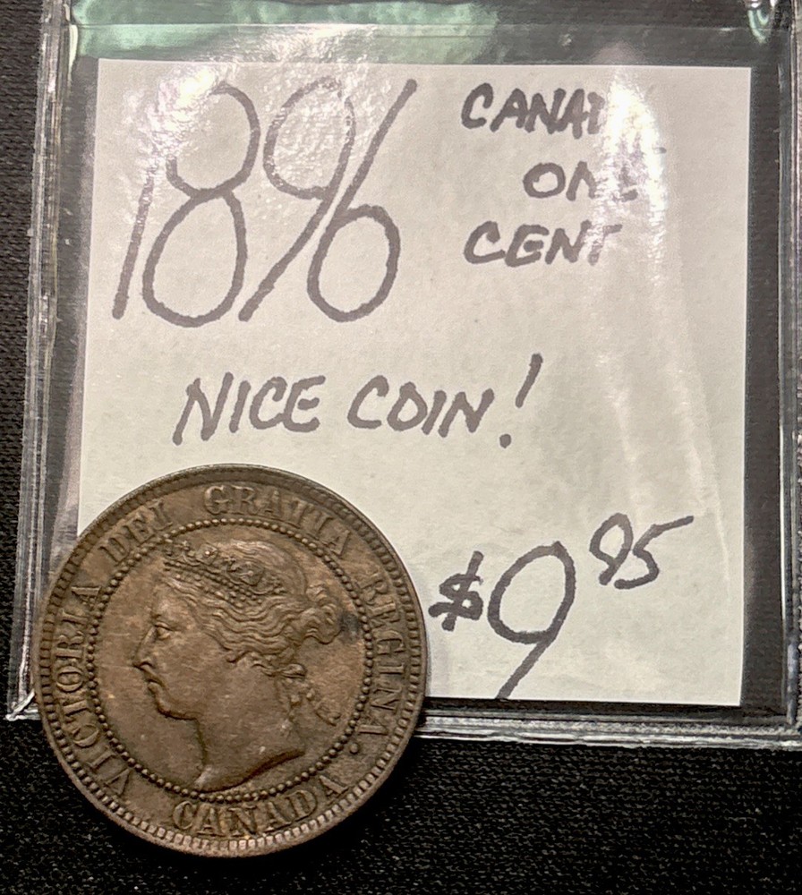 1896 Canadian One Cent Coin! ENN Coins