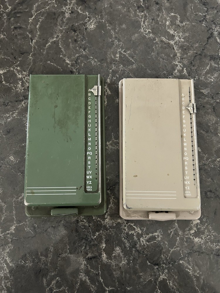 Lot Of 2 Vintage Bates Roledex Both Work Correctly Used