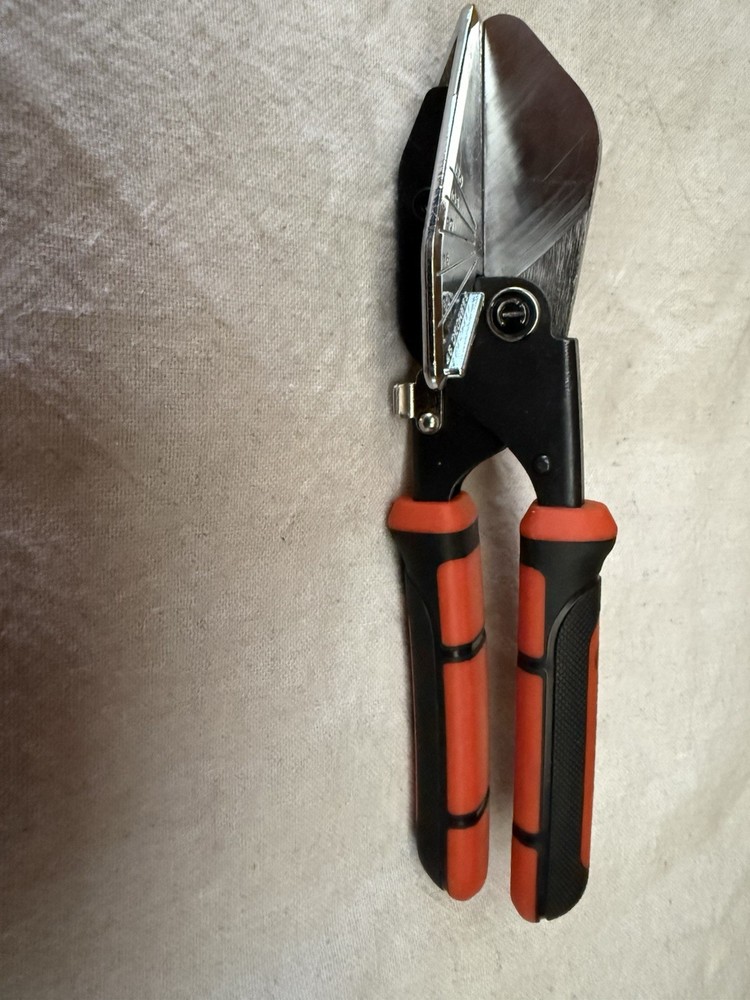 Crescent Miter Shears Steel Blade Black Red Rubber Plastic Handle Hand Tool