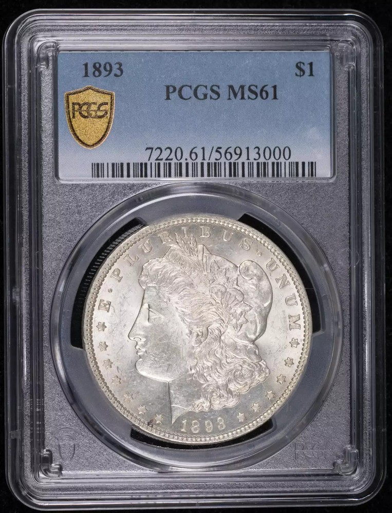 1893 P Morgan Silver Dollar PCGS MS-61