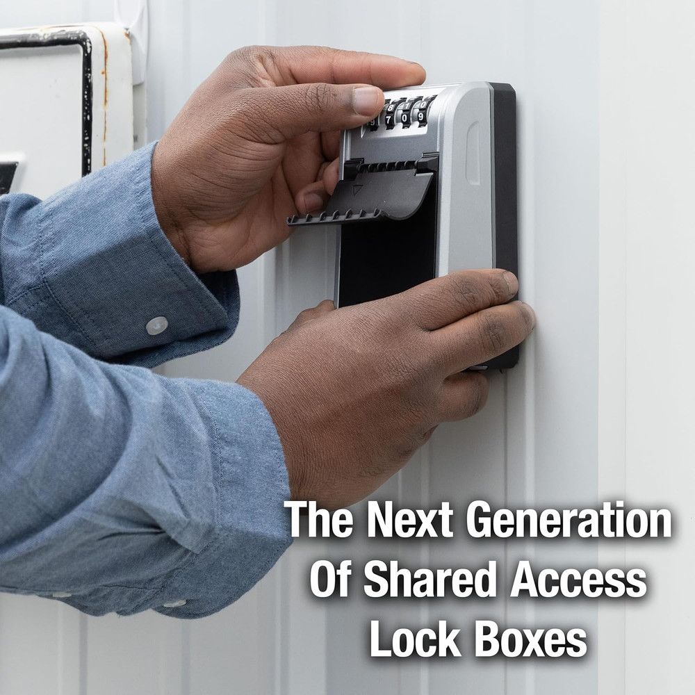 High Capacity Key Lockbox, Combination Dial, Wall Mount