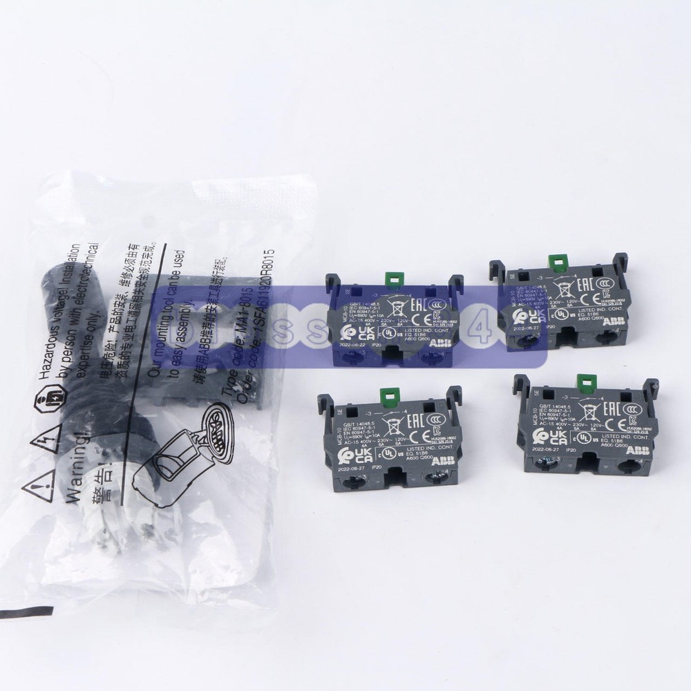 1x ABB Control Joystick Switch MJS6-40B with 4 MCB-10 Contacts Reset Type