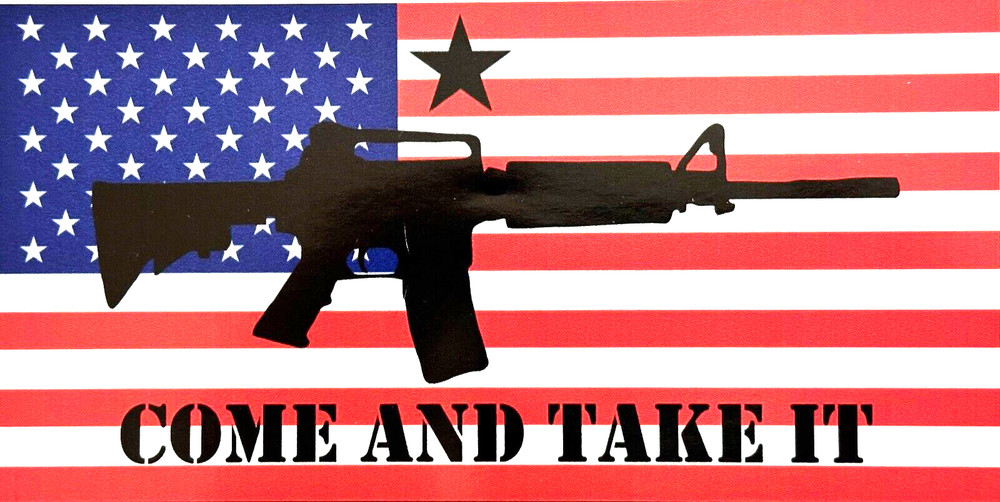 Come & Take It...2nd Amendment.. Flag... Truck AR Decals Sticker  (4 Pack) #141