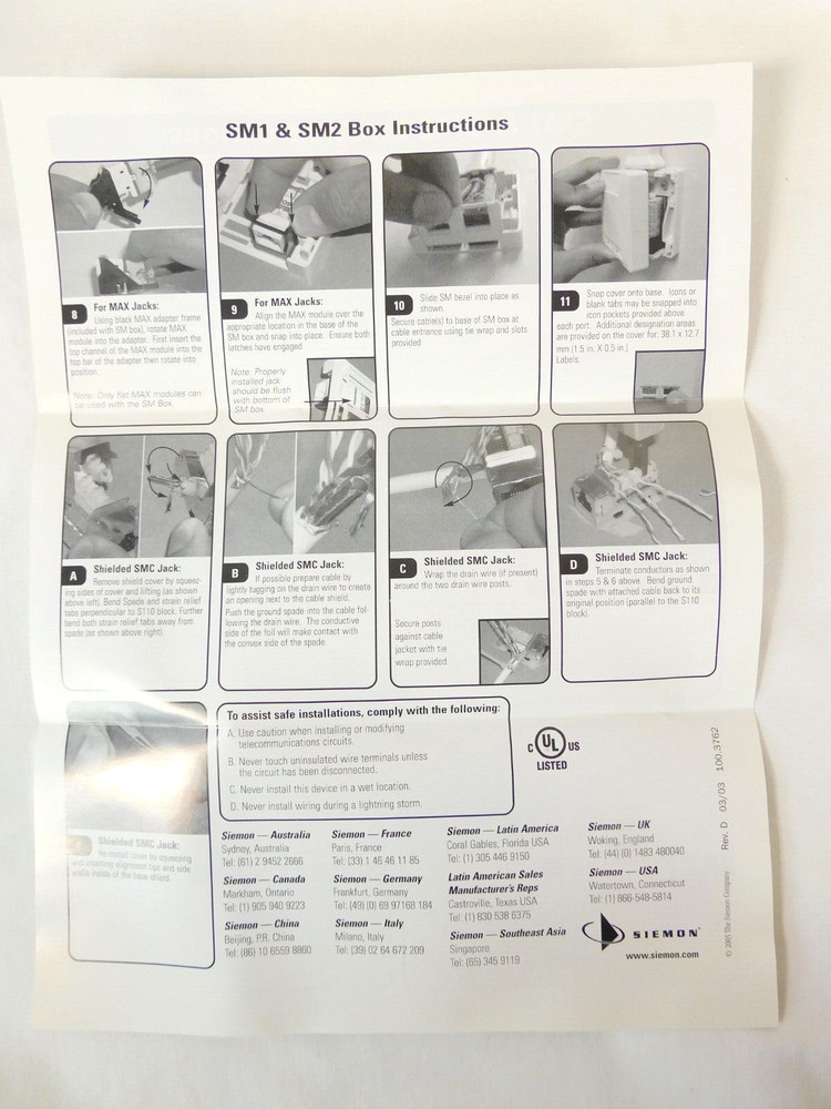 MX-SM2-02 Siemon Surface Mount Box MX-SM Fit - NEW