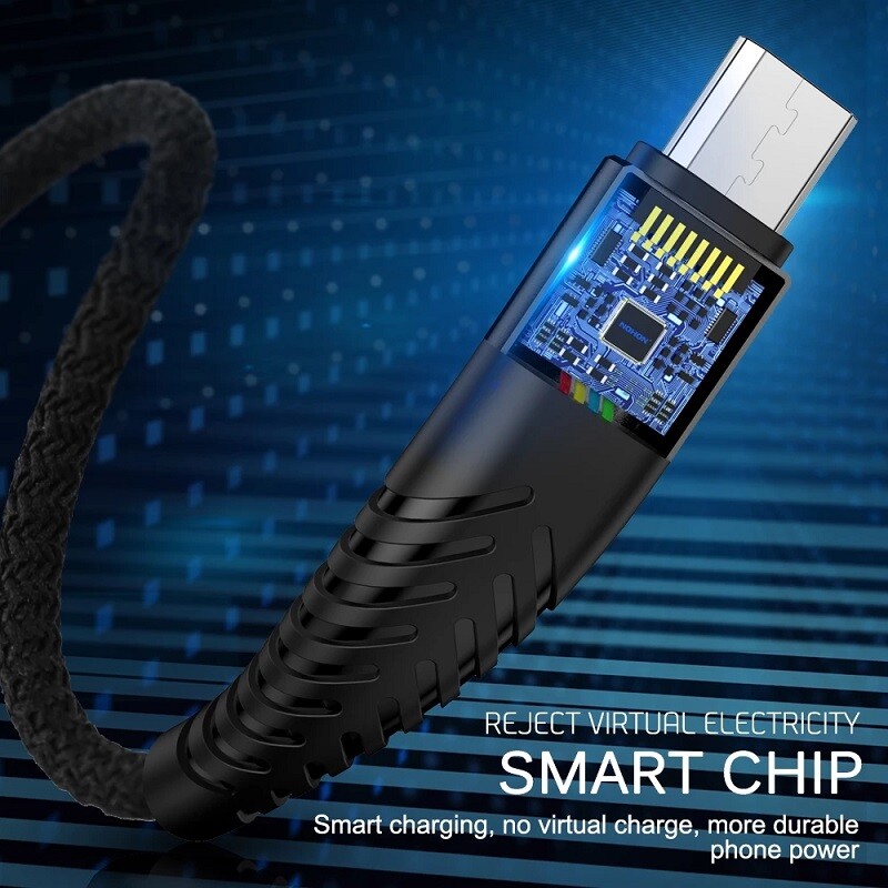 Micro USB Cable Charger Data Sync Braided For Samsung Android HTC LG 3/6/10