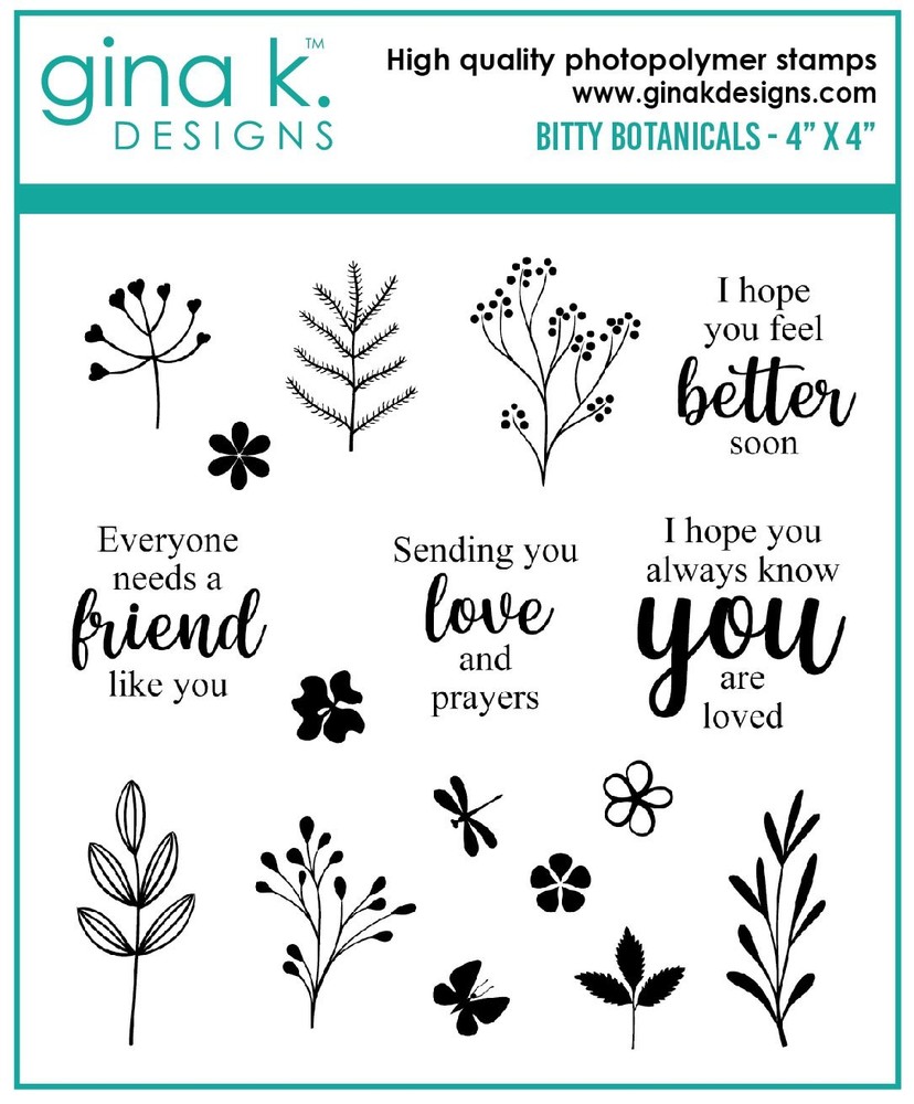 Gina K Designs Stamp Sets 4" x 4"