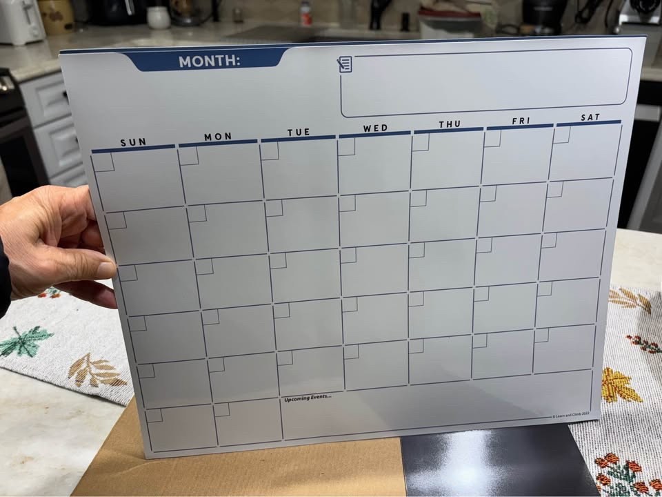 Magnetic Calendar and Chore Chart Set - includes 6 markers!
