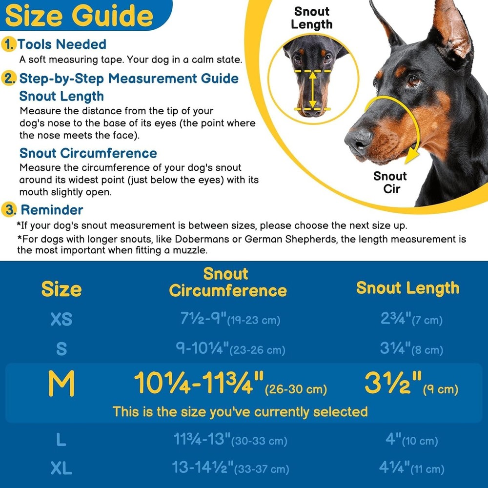 BARKLESS Basket Muzzle for Large Dogs, Humane Muzzle to Prevent Biting and Scave