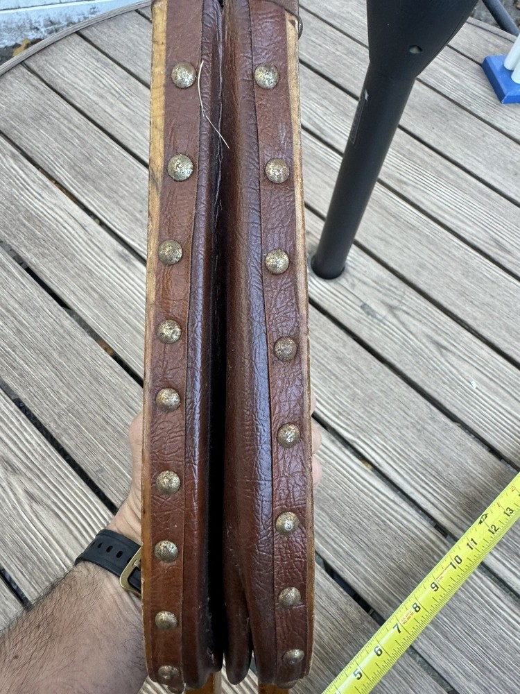 Vintage Hand Bellows Bellower Fleur-de-lis Leather