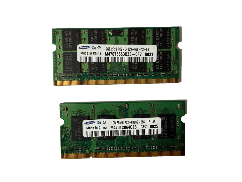 Set of 2 SAMSUNG Ram Memory  (3GBTotal)