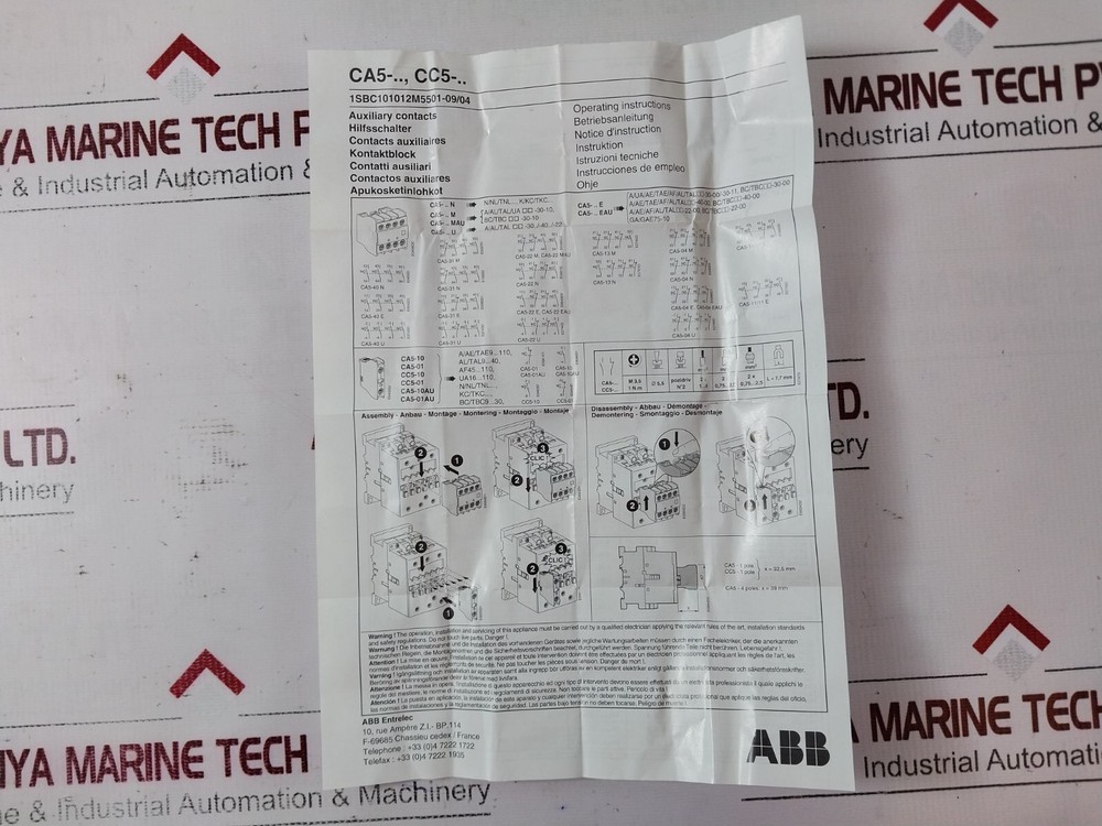 Abb ca5-22u auxiliary contact