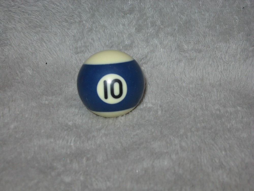 Mini Pool Ball #10 Blue Stripe 1.5" Diameter Miniature Billiard Replacement