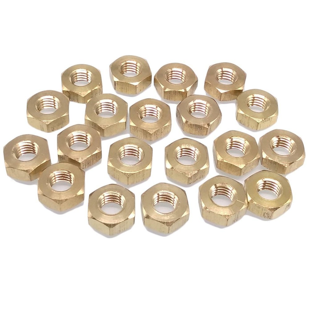 50pcs M8 Metric Thread Insert Screw Fastener Brass Hex Nut