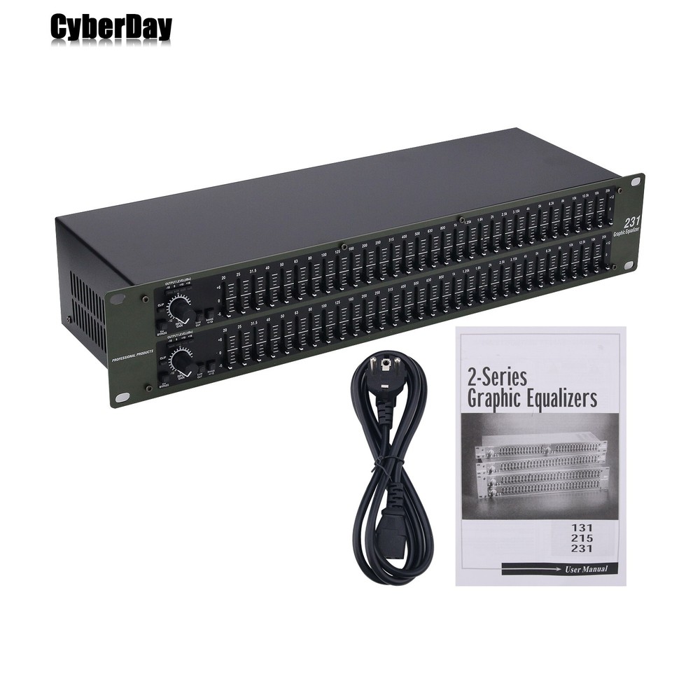 231 Dual 31 Segment Professional Equalizer for Home KTV Bar Performance Tuning