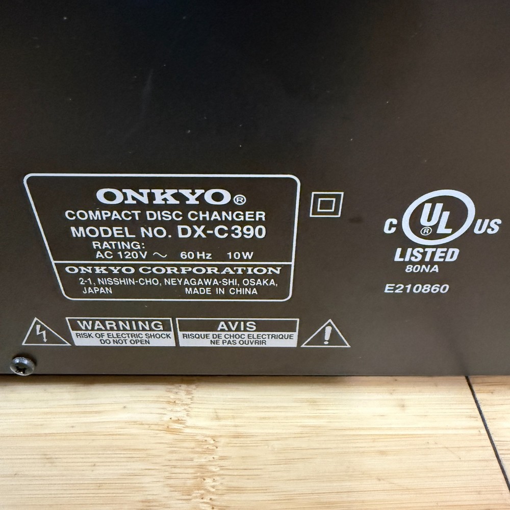 Onkyo DX-C390 6-Disc CD compact disc Changer Black With Remote Works
