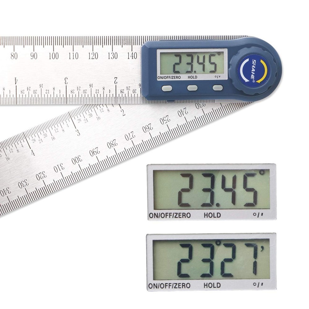 Digital Angle Finder,2 in 1 Protractor, 7 inch / 200mm Stainless...