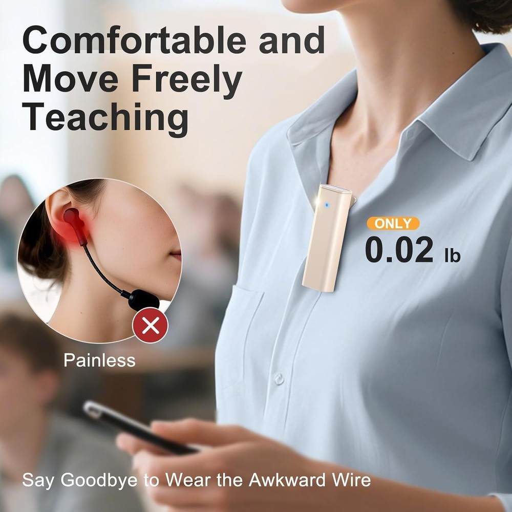 Voice Amplifier Wireless with Lavalier Microphone Charging &Storage,Portable Voi
