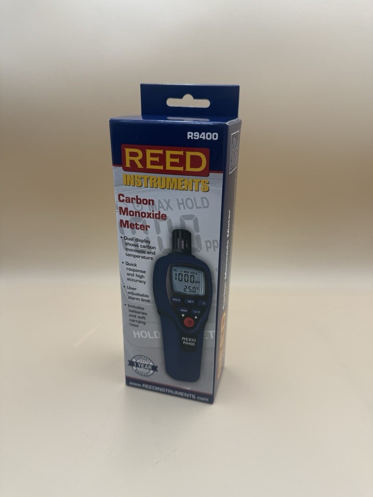 REED Instruments R9400 Carbon Monoxide Meter with Temperature