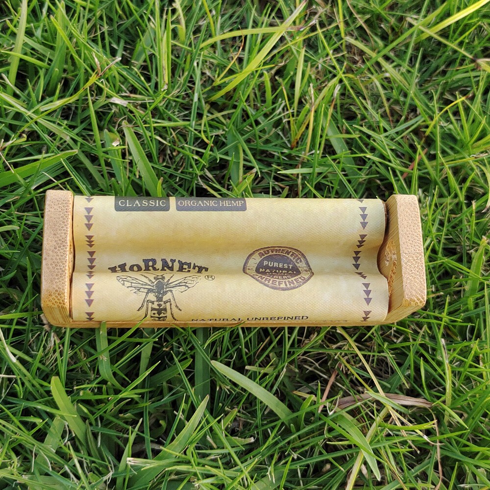 HORNET 1 1/4 Natural Bamboo Cones Roller Cigarette Rolling Machine Maker One Box