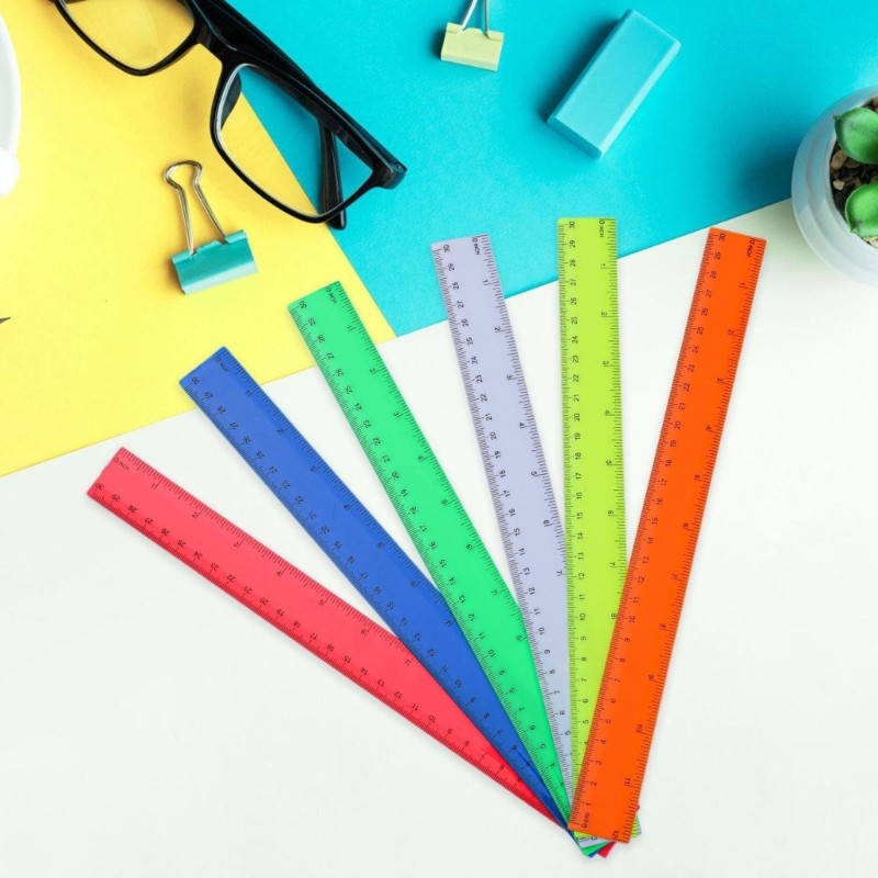 Drawing Ruler Math Ruler Measuring Tool, Inches Centimeters Double Scale Ruler