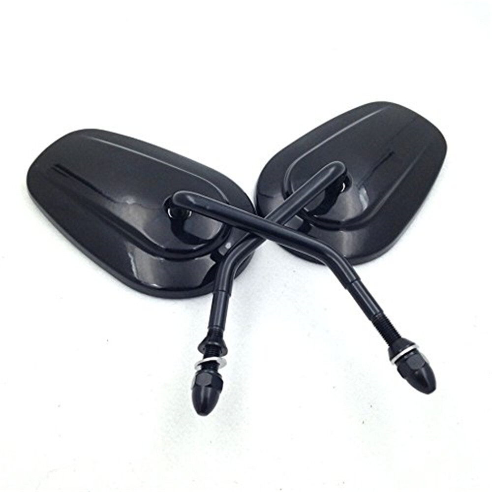 Custom Black Big Size Mirrors For Fits 1982-Later Harley Davidson Models (except