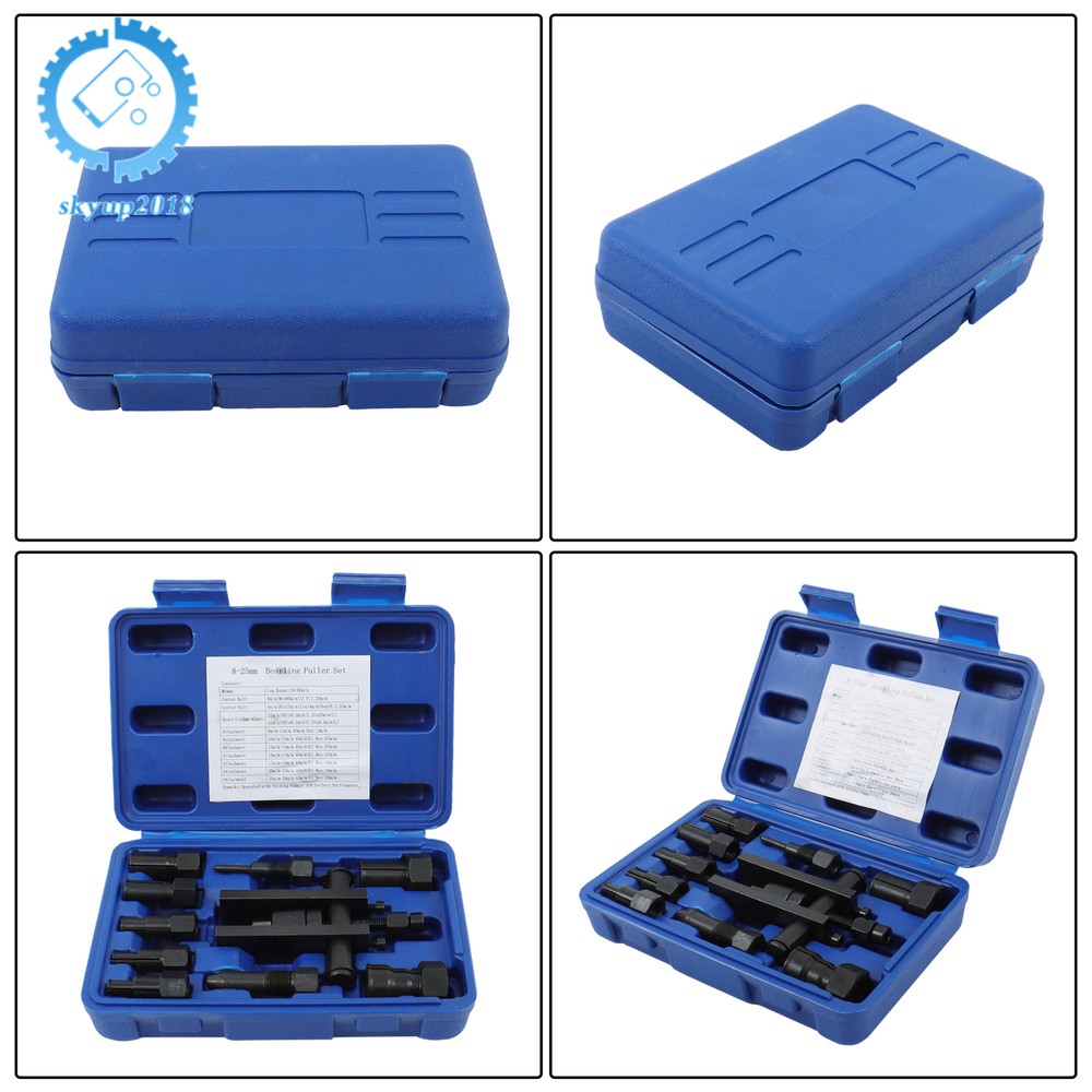 10 Piece Motorcycle Blind Inner Bearing Puller Tool Kit Removal Tool 8-25MM