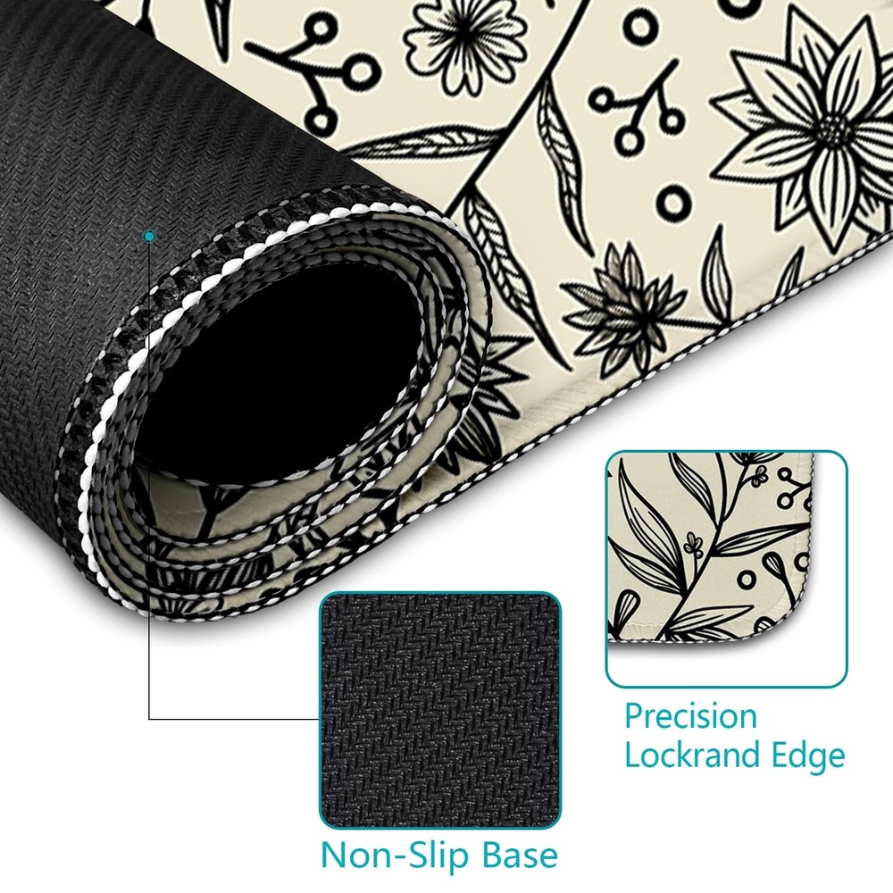LIMKRIAN Goth Bat Mouse Pad Large Desk Mat, Extra Large Gaming Computer Mouse...