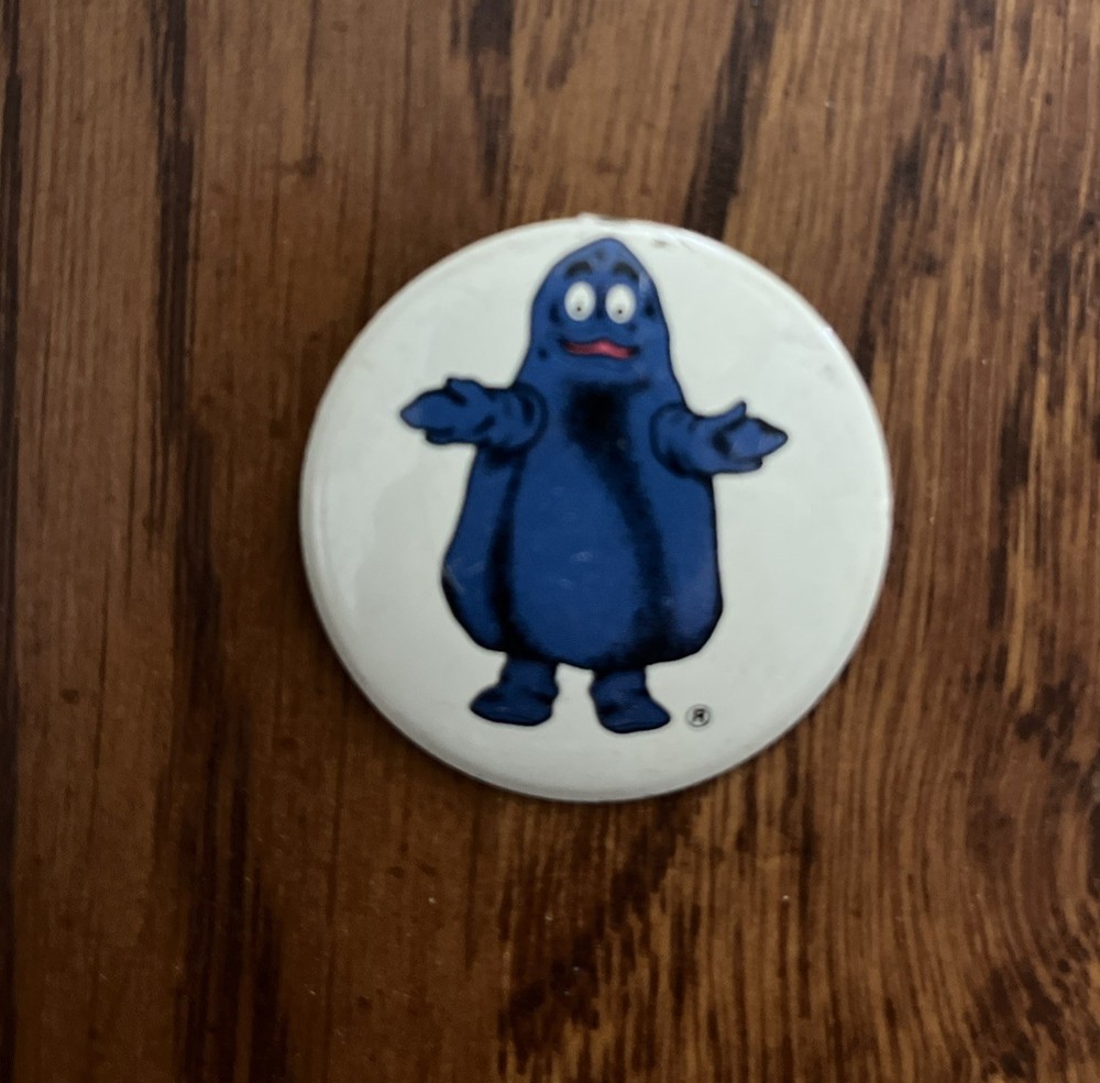 1970’ McDonald’s s Grimace Fold  Tab Tin Button