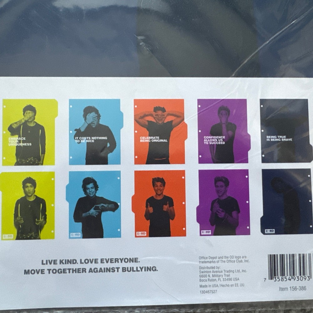 One Direction Limited Edition 5 Tab Dividers