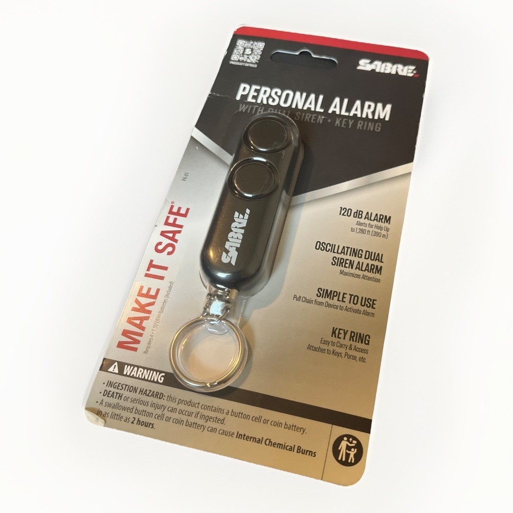 Sabre Black Plastic Personal Security Alarm PA-01