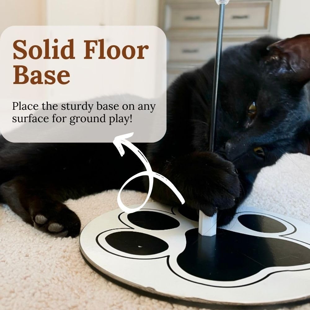 Suction Cup Cat Toys Indoor Interactive Wand Toy Feather Teaser Multi Surface