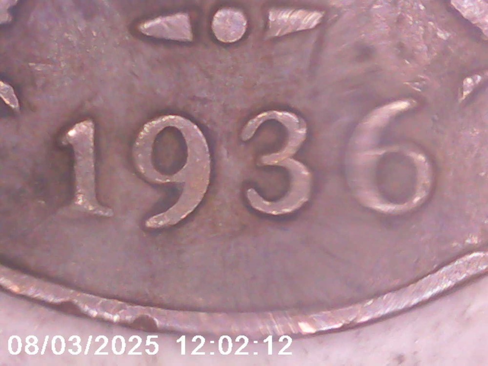 1936 Canada George V One Cent Coin with Errors