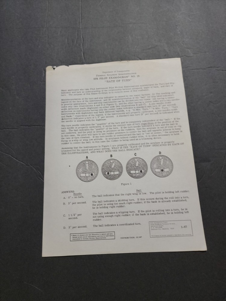 FAA IFR EXAM-O-GRAM NO 18 & 24