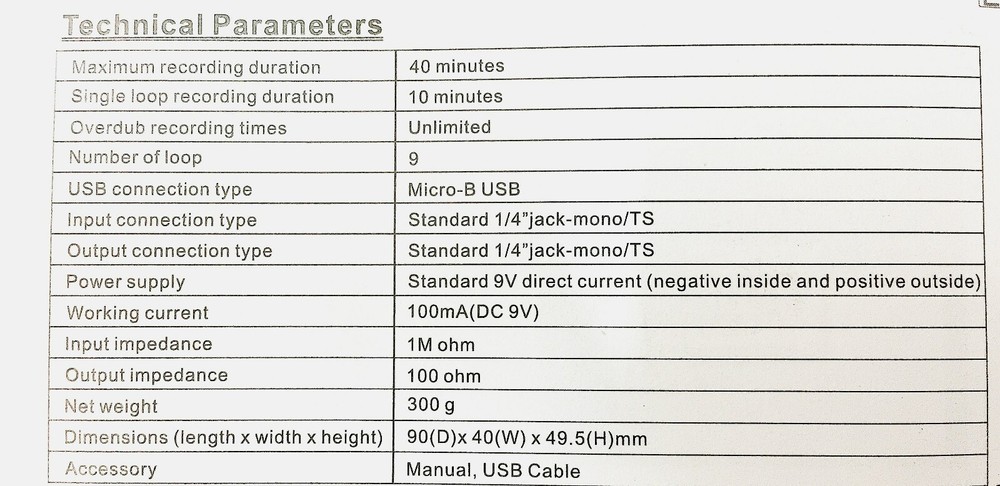 Haze LOOPER PRO, Guitar Loop Pedal