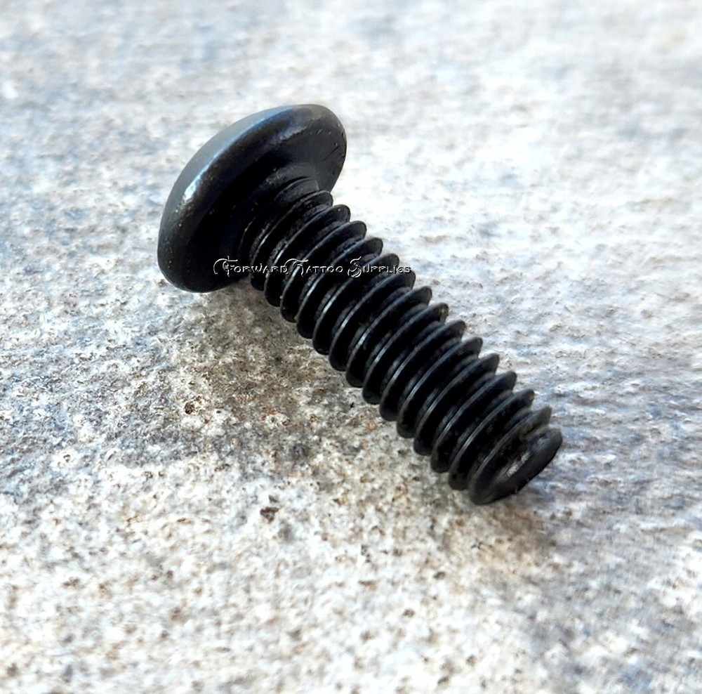 50 Tattoo Machine 8-32 Black Alloy Socket Button 1/2" Coil Screws Builder USA