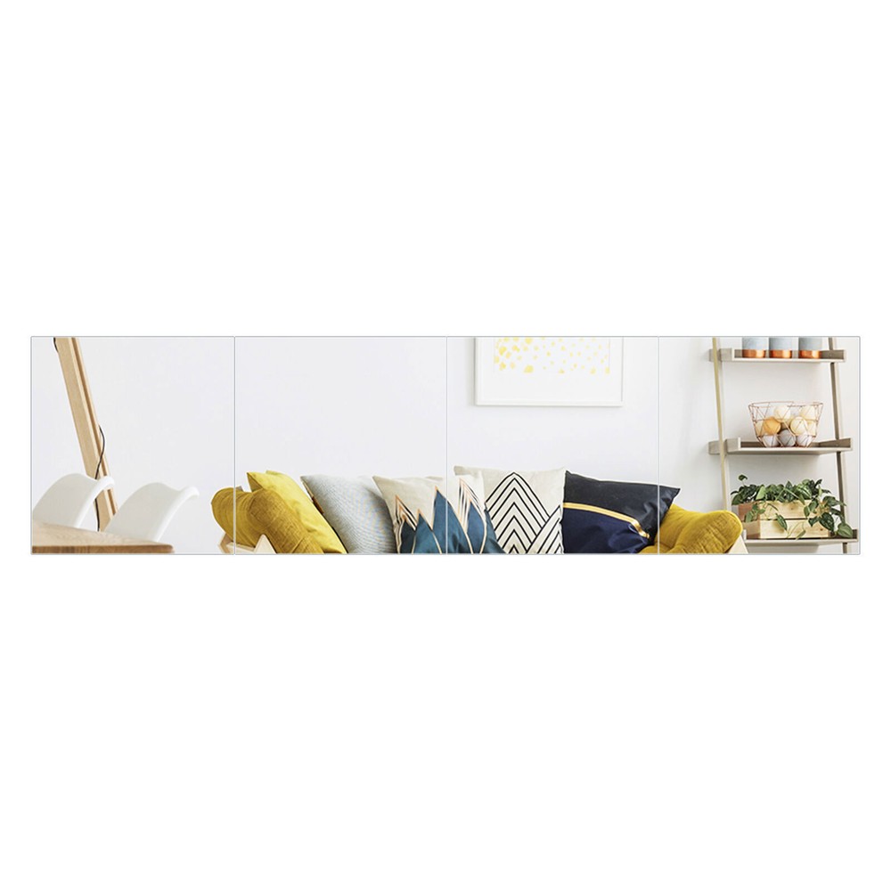 Full Length Mirror Frameless Wall Mirror Set Make Up Mirror 13.78Inch x 8Pcs