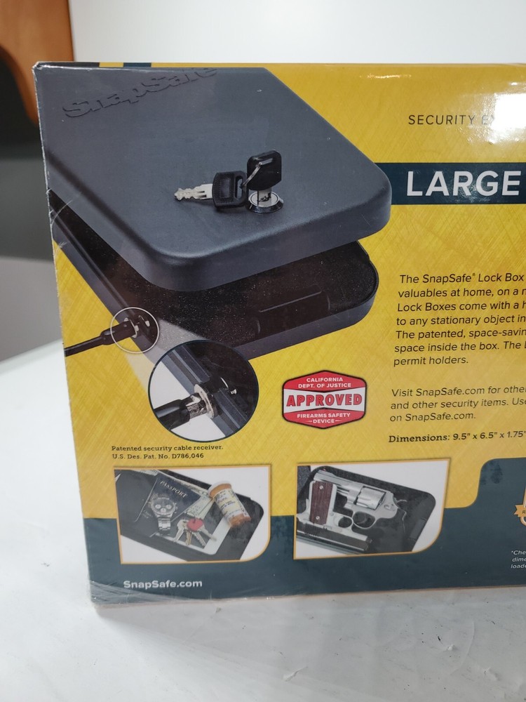 SnapSafe Large Lock Box with 2 Keys