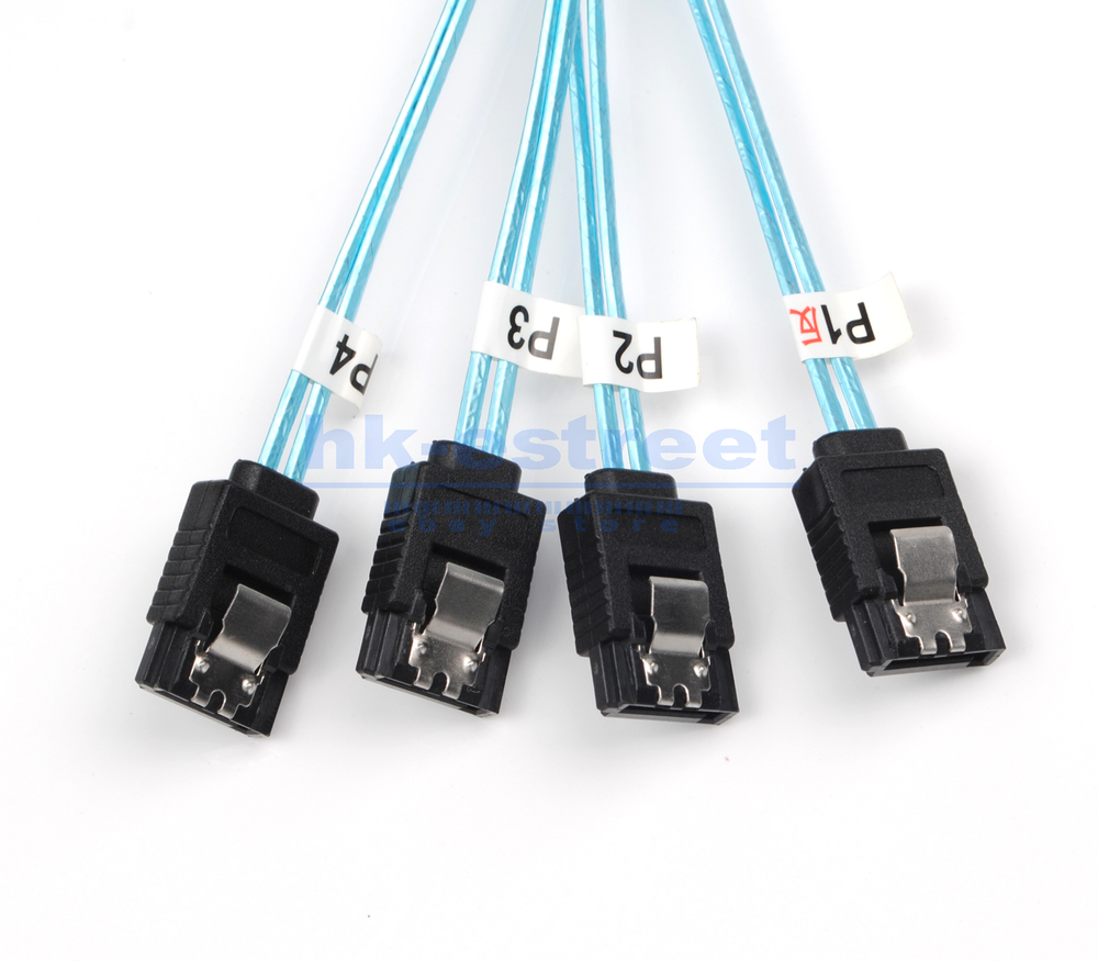 100cm Reverse Cable 4x SATA to 1x 8087 for controller raid card US Ship